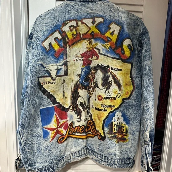 シ*ン様 Tony alamo ジャケット Vintage Tony Alamo Style Hand Painted Jacket Depicting the